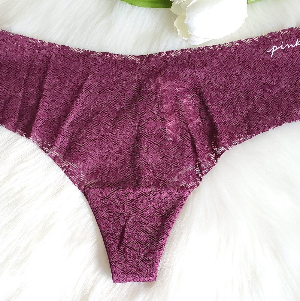 Victoria's Secret Pink Thong Panty Size L ♥️ - Picture 2 of 7